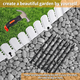 Hewlaud flexible border curves to follow beds and pathways.