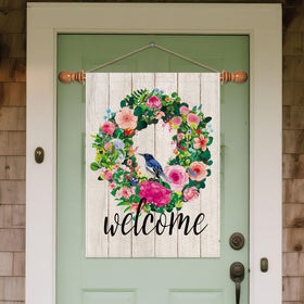 Hexagram outdoor spring flag enhancing yard ambience and entrance