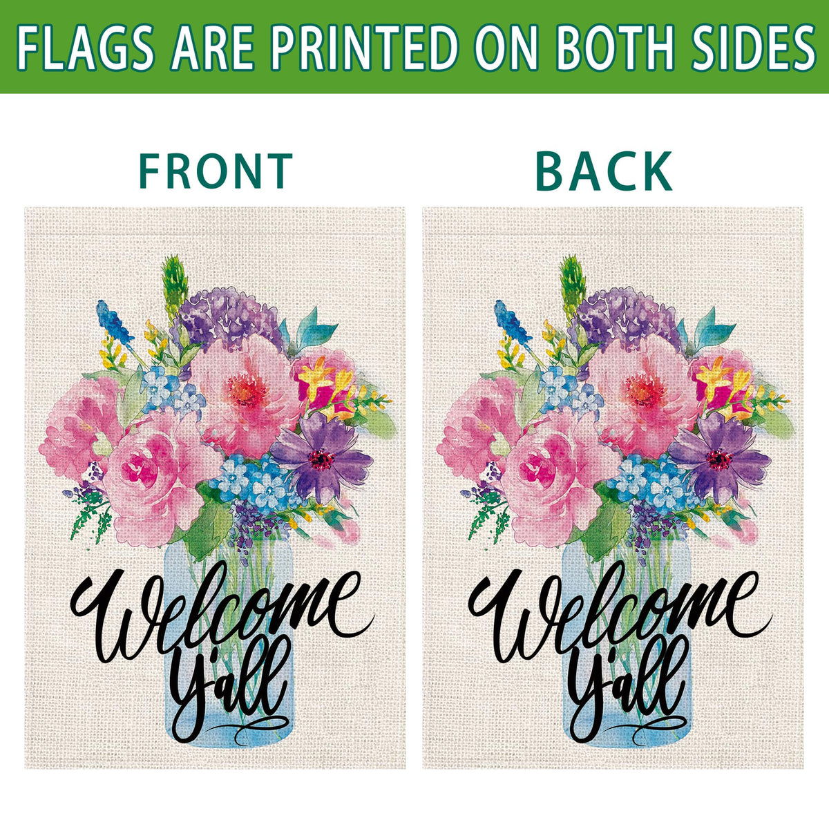Hexagram spring garden flag 12x18 sized for easy, versatile yard decor.