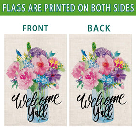 Hexagram spring garden flag 12x18 sized for easy, versatile yard decor.