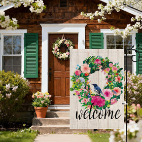 Hexagram yard flag decor suitable for garden, patio, balcony