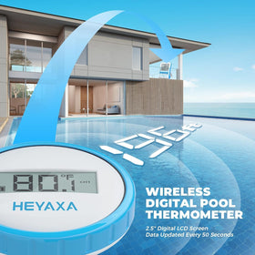 HEYAXA wireless pool sensor transmission keeps data accessible from a distance.
