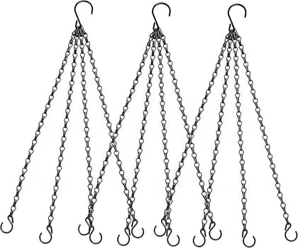 Heybe 16-inch hanging basket chain with four-point hooks for sturdy outdoor displays.