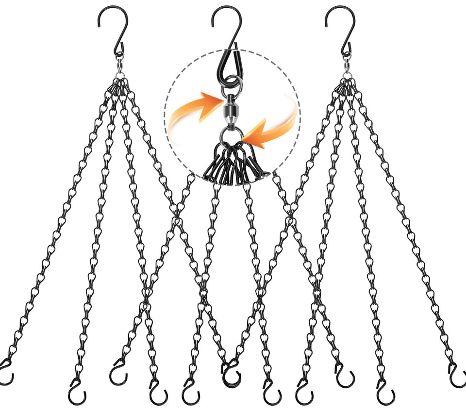 Heybe 16-inch 4-point chain with swivel for balanced plant support