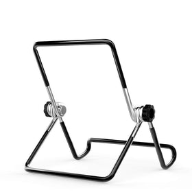 Heybe garden easel displays stones of various shapes with adjustable viewing angles.