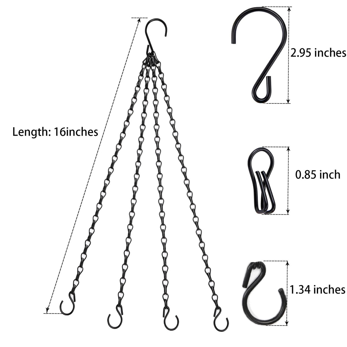 Heybe indoor garden chains shown supporting baskets and lanterns