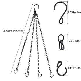 Heybe indoor garden chains shown supporting baskets and lanterns