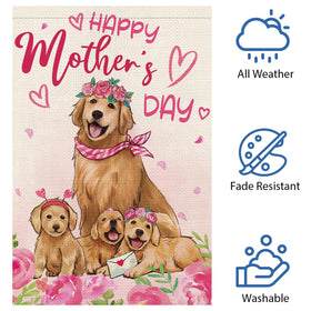 Heyfibro burlap material flag offers natural texture for outdoor decor.