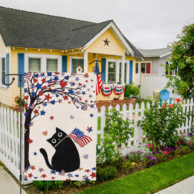 Heyfibro double-sided burlap flag for outdoor use