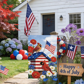 Heyfibro Fourth of July flag with double-sided print, vivid patriotic imagery.