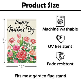 Heyfibro floral motif flag brings spring color for gifting and porch decor