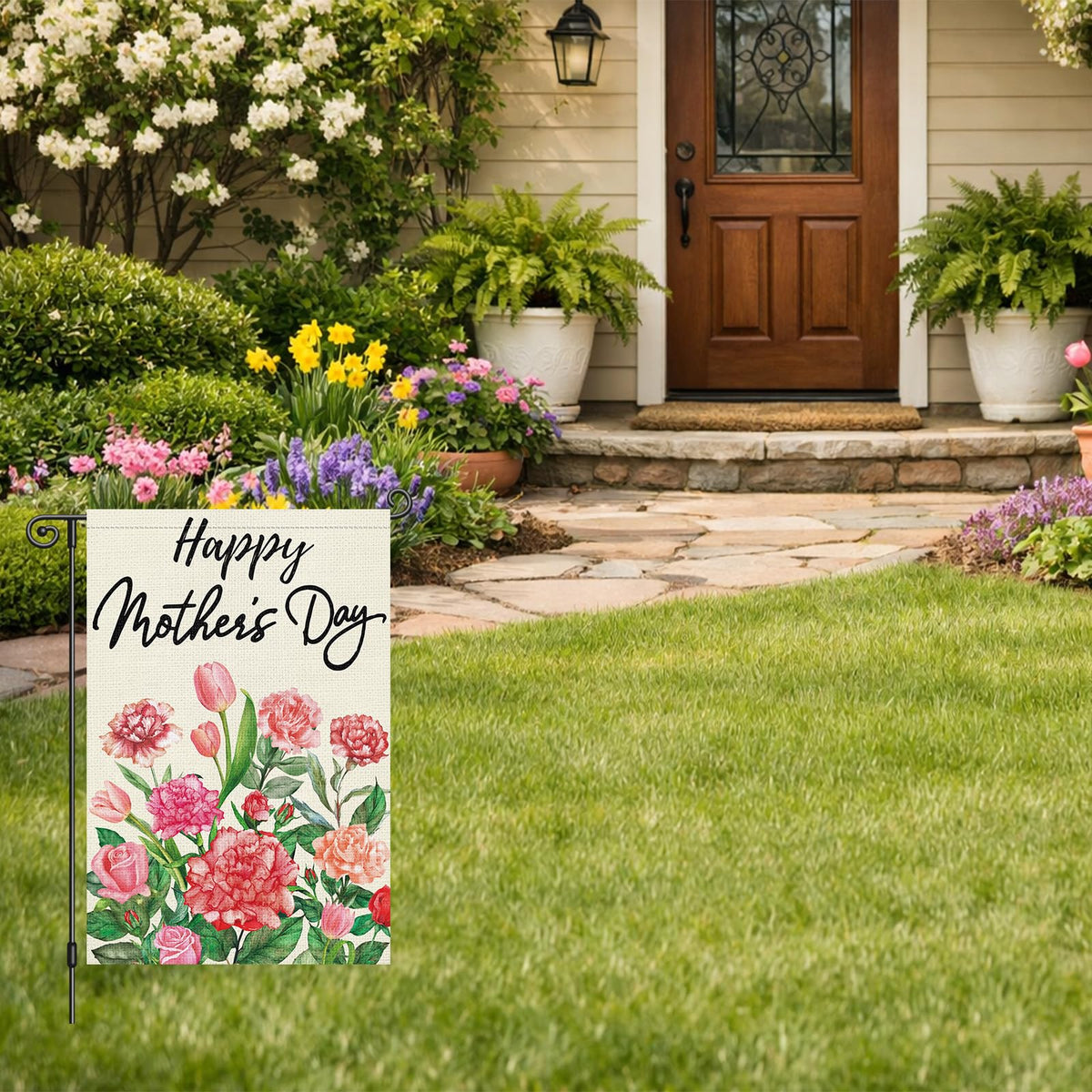 Heyfibro garden flag fits standard flag stands for easy seasonal outdoor decoration