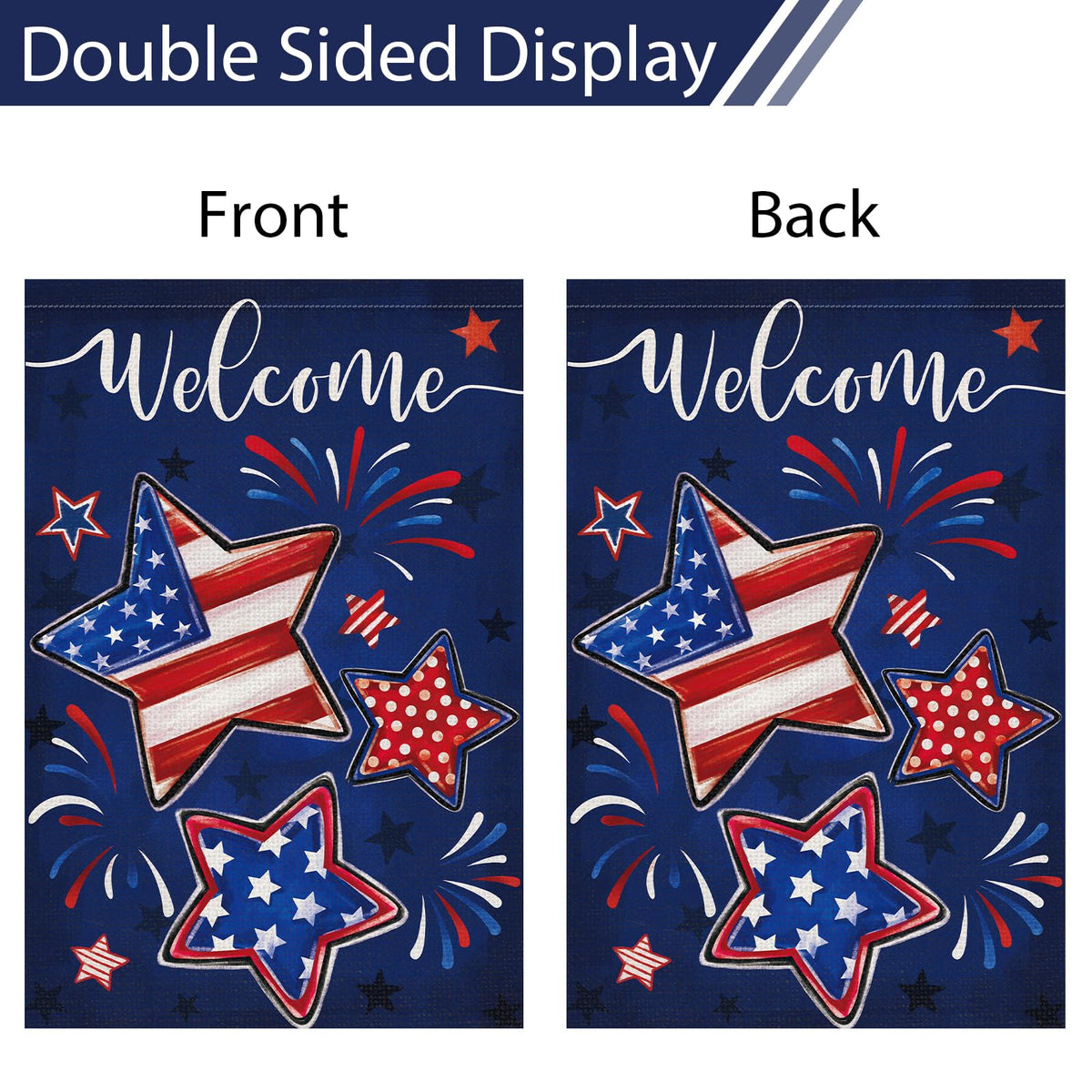 Heyfibro Independence Day outdoor decor in sunlit garden boosts curb appeal.
