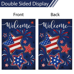 Heyfibro Independence Day outdoor decor in sunlit garden boosts curb appeal.