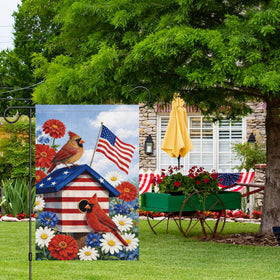 Heyfibro 12x18 yard flag suited for flagpole display outdoors.