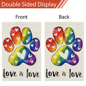 Heyfibro lawn flag adds festive Pride Month charm to garden, porch, or deck.