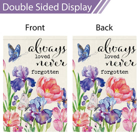 Heyfibro memorial flag 12x18 sleeve shows compatibility with standard flag poles.