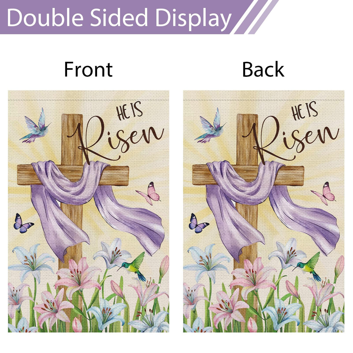 Heyfibro outdoor religious flag perfect for porches and lawns
