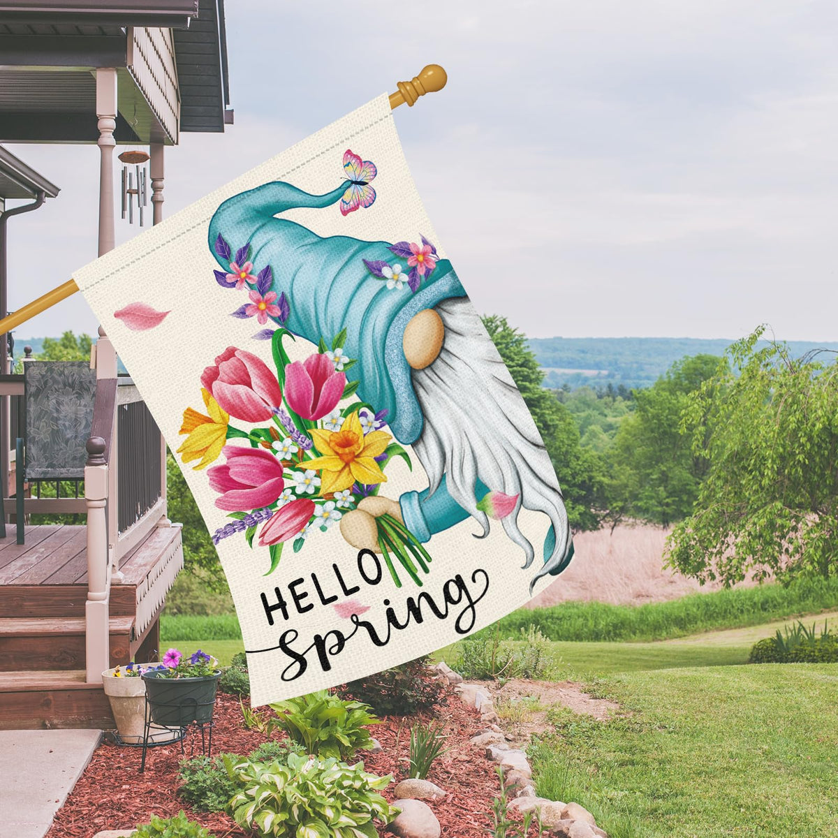 Heyfibro outdoor spring yard banner welcoming seasonal visitors