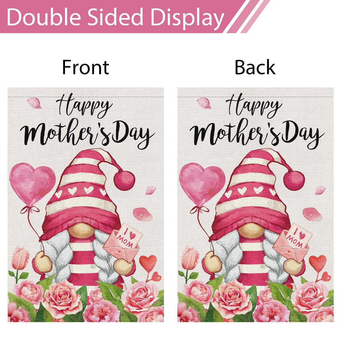 Heyfibro outdoor yard banner fits standard poles; easy hanging