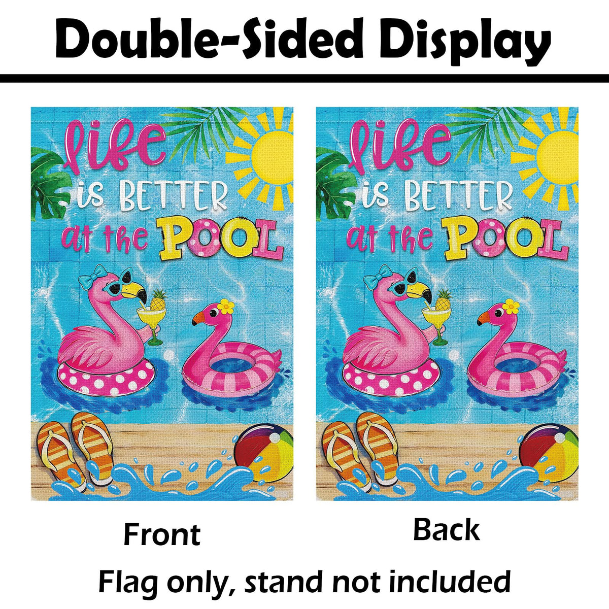 Heyfibro flag size 12x18 inches fits standard flag stands.