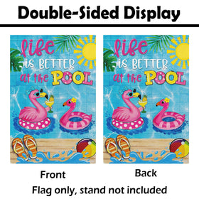 Heyfibro flag size 12x18 inches fits standard flag stands.