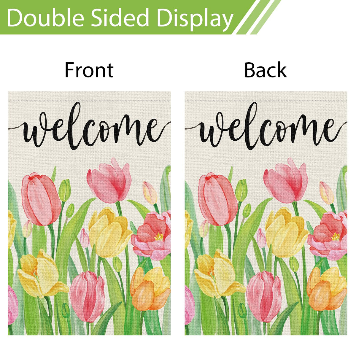 Heyfibro tulip flag with 2-inch sleeve fits standard poles for easy setup