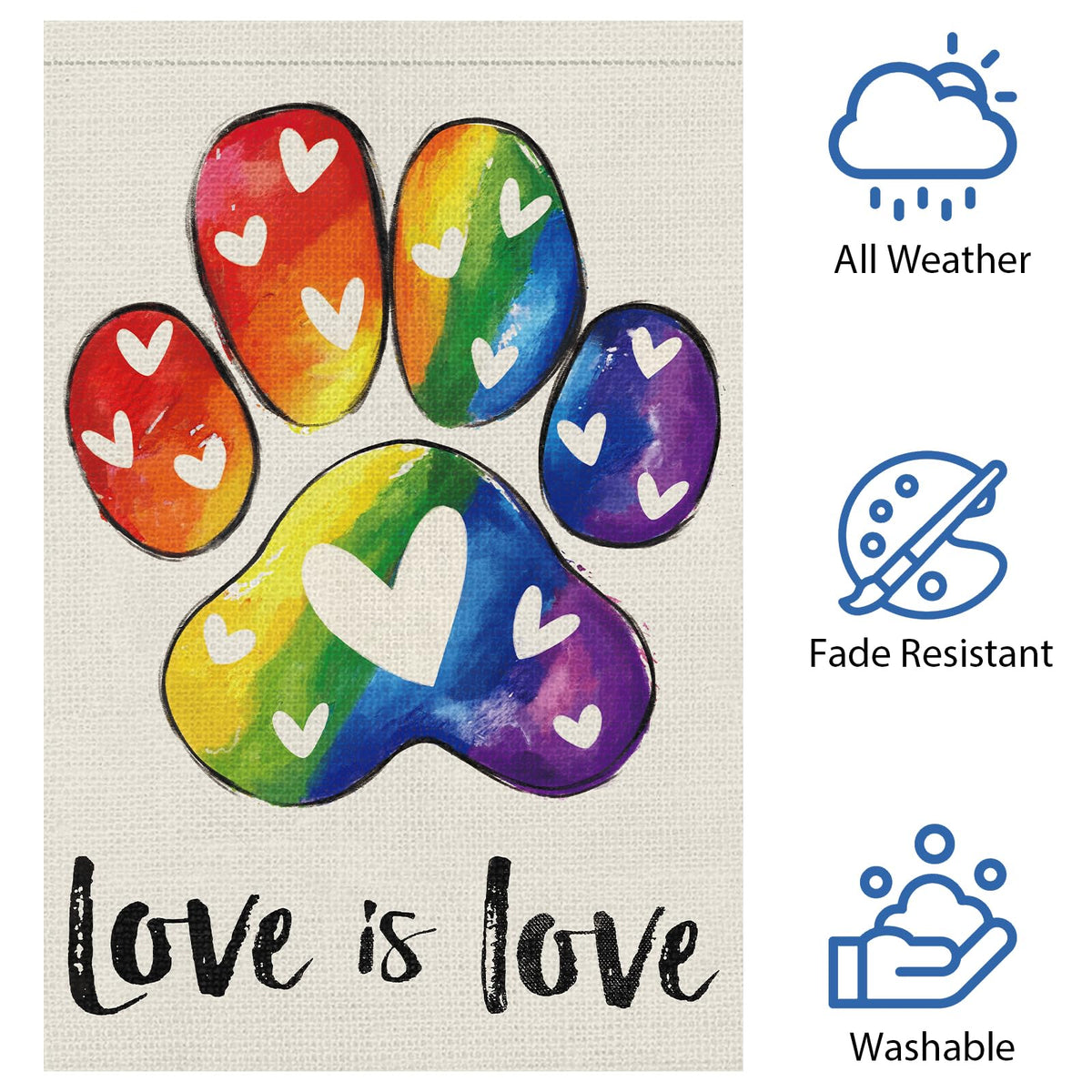 Heyfibro 12x18 garden flag with 2-inch sleeve fits standard flag poles.