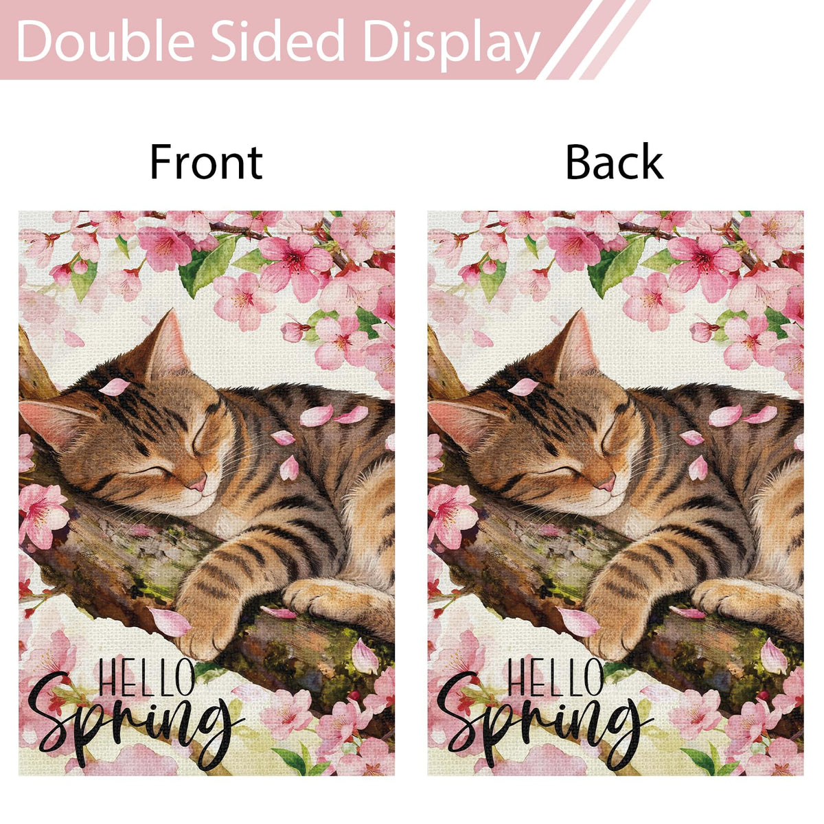 Heyfibro rustic garden flag for spring outdoor display