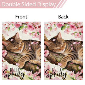 Heyfibro rustic garden flag for spring outdoor display