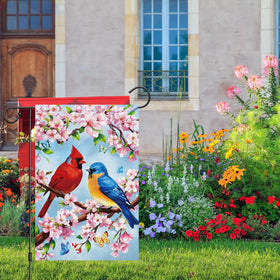Heyfibro spring scene flag enhances outdoor spaces during gatherings