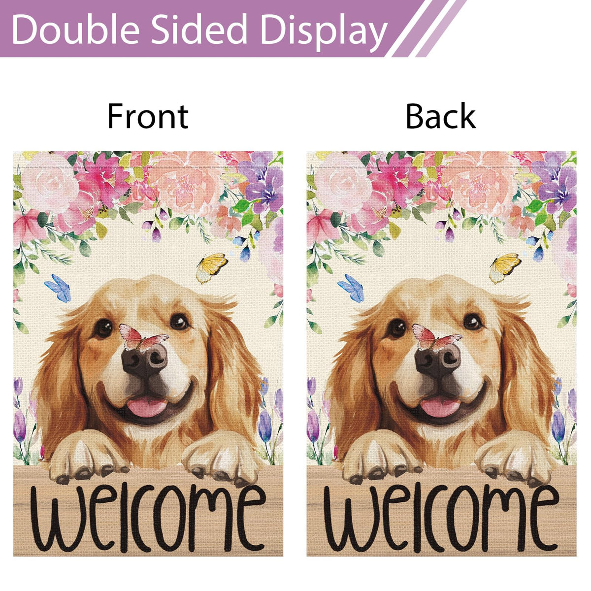 Heyfibro spring motif flag displays vivid colors for festive outdoor spaces.