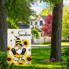 Heyfibro sunflowers and bee garden flag, vibrant double-sided design for yard visibility