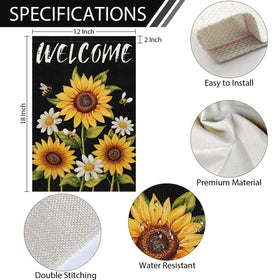 Heyfibro sunflowers daisies bees design creates cheerful garden focal point