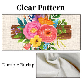 Heyfibro weather-resistant burlap flag withstands outdoors through seasons.