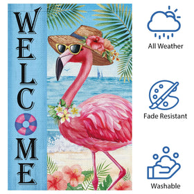 Heyfibro coastal-inspired flag adds tropical charm for spring and summer outdoor parties.