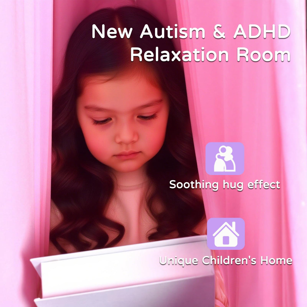 Heyfriday sensory swing with 360-degree hanger enables varied swaying motions.