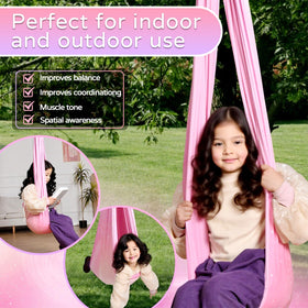 Heyfriday sensory swing promotes relaxation and focus during sensory time.