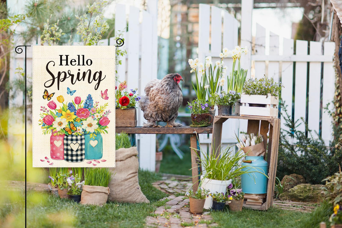 HEYINSHEN Patio lawn flag double-sided for versatile porch display