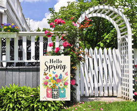 HEYINSHEN Spring home decor flag complements patios and decks