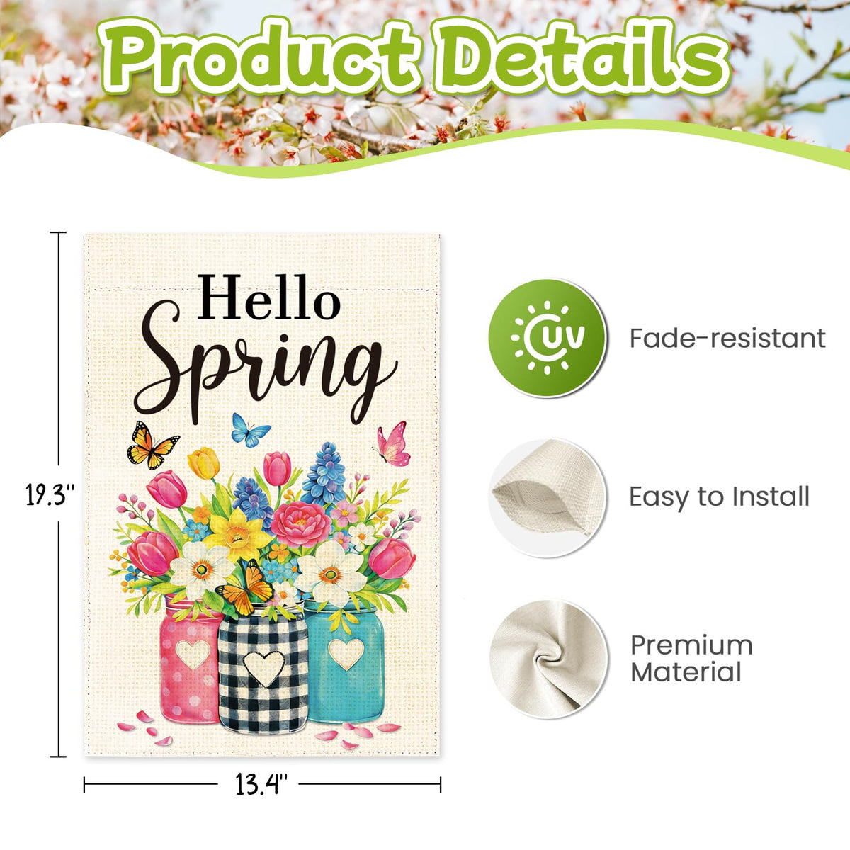HEYINSHEN Yard outdoor flag banner suitable for year-round seasonal use