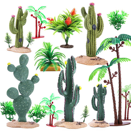 Heynsgu artificial cactus figures 5pc top view for vivid micro-dioramas