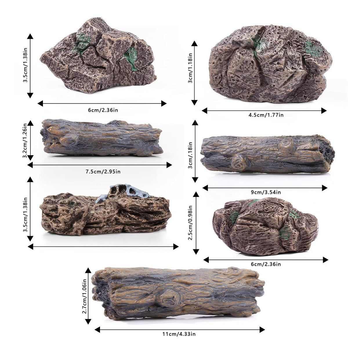 Heynsgu rock figures mini diorama side view, vivid details for creative micro landscapes