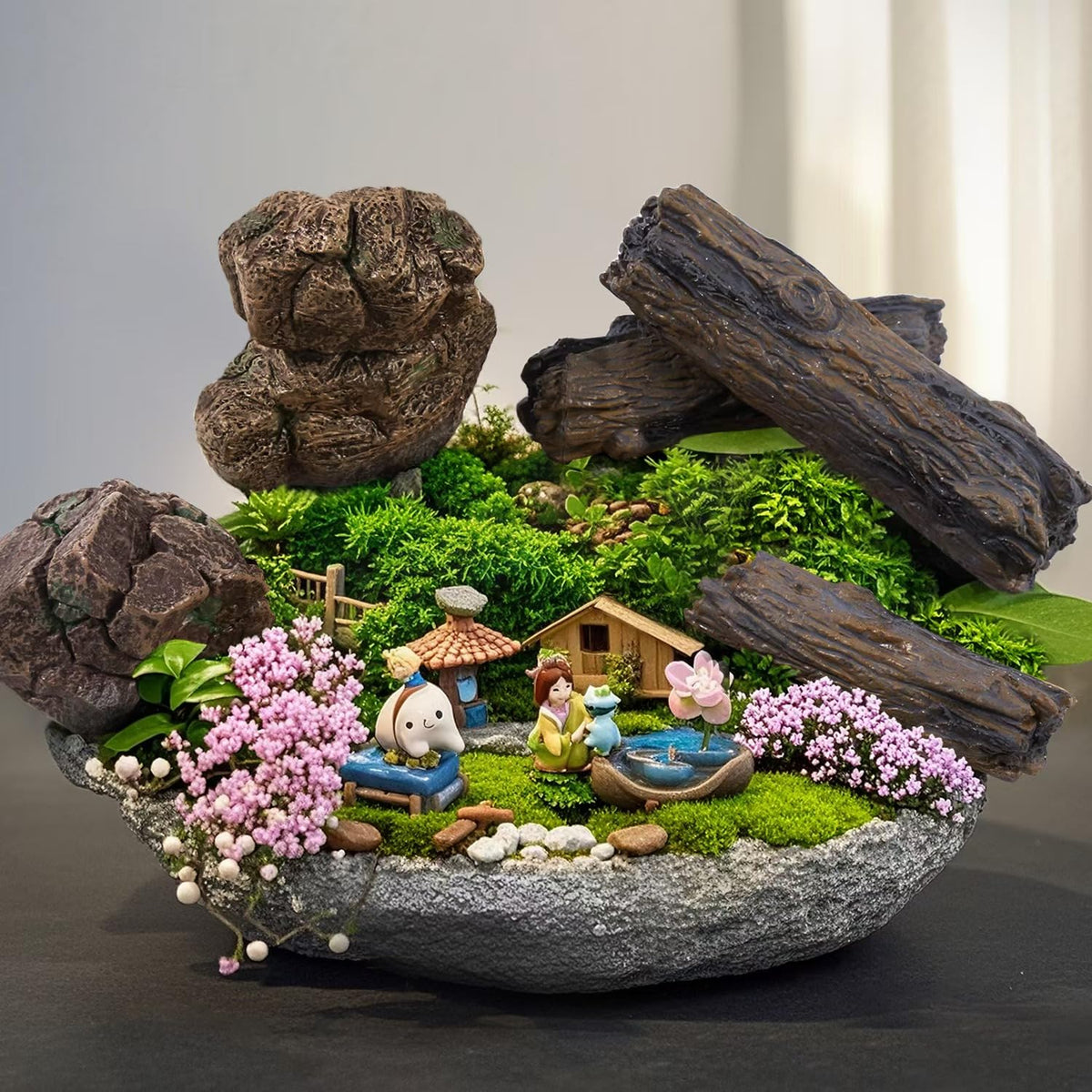 Heynsgu stump figures diorama detail, true-to-life textures perfect for education or displays