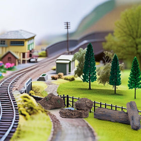 Heynsgu train layout diorama ornaments, bring miniature life to rail landscapes