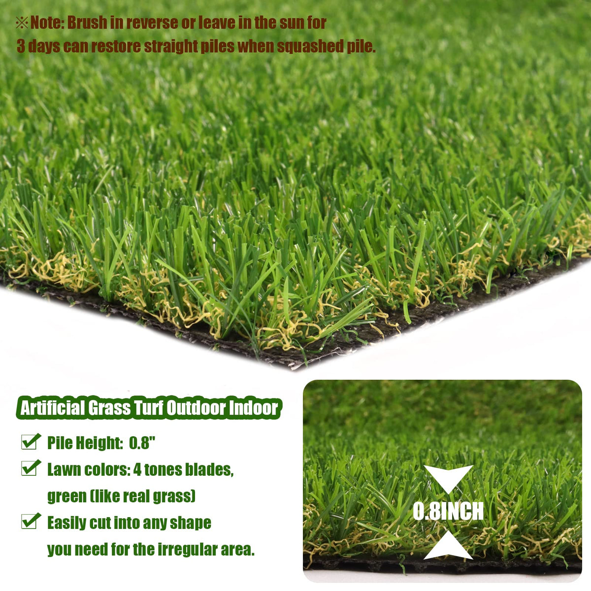 Heyroll soft green grass texture provides a comfortable underfoot feel