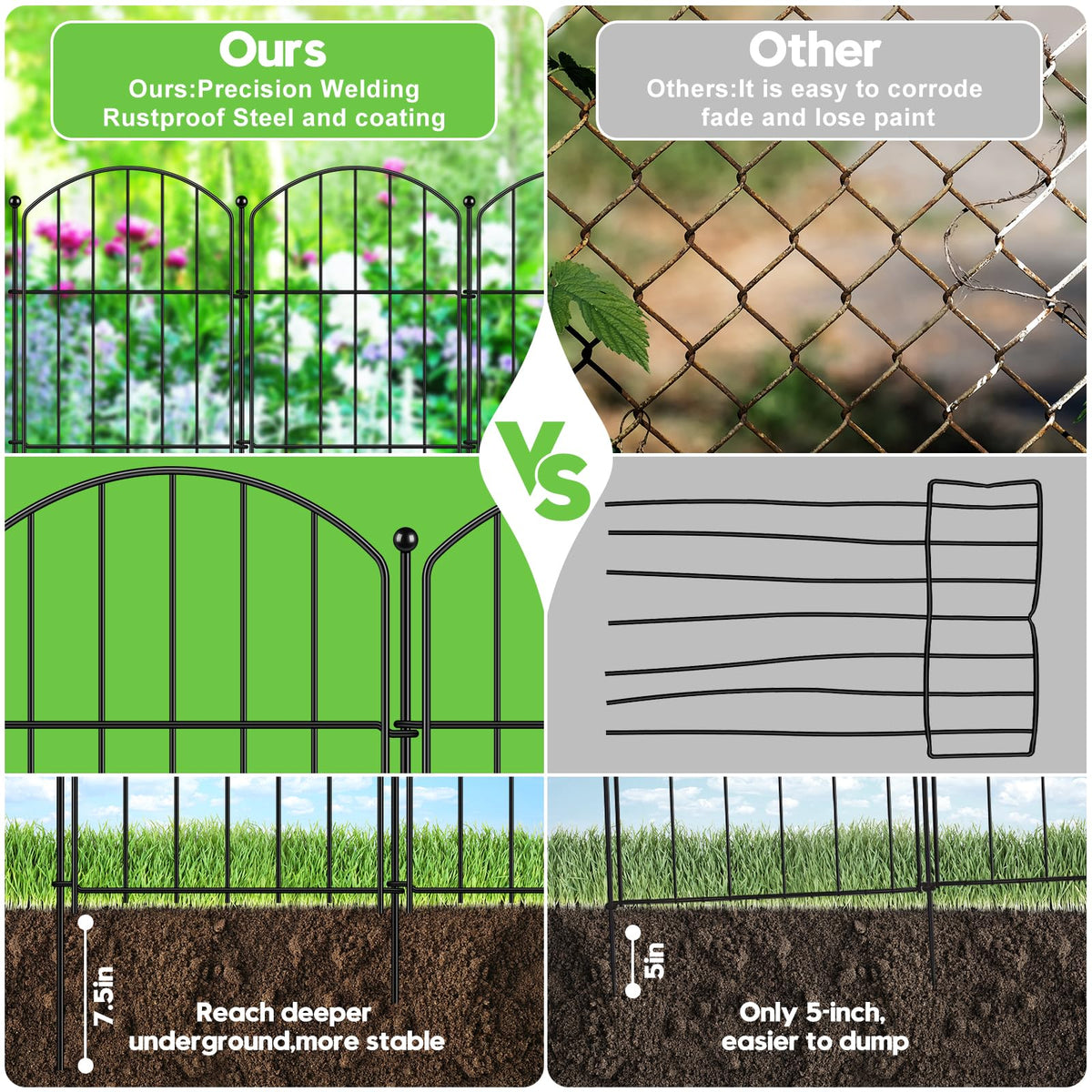 HEYRSUN garden border fencing enhances aesthetics while keeping zones defined.