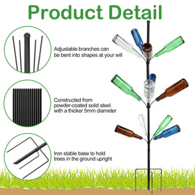 HEYTIMI 47-inch outdoor bottle tree ready to elevate yard decor and conversation