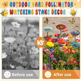 HEYTIMI bee feeder adds colorful patio decor for yard or balcony