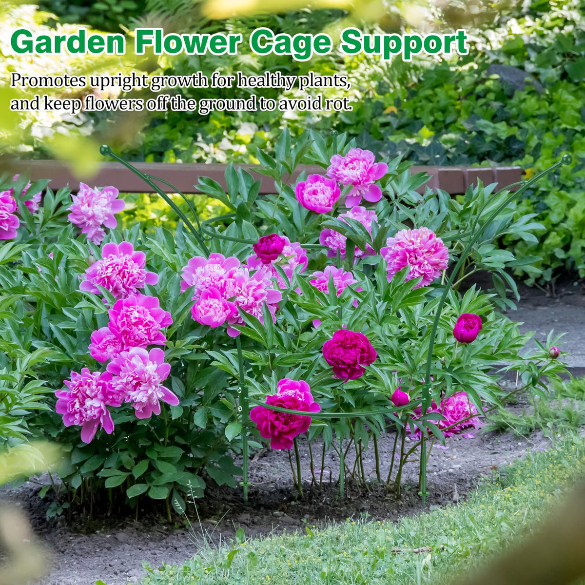 HEYTIMI bouquet-shape garden stake helps prevent drooping in heat